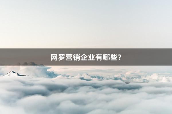 网罗营销企业有哪些？